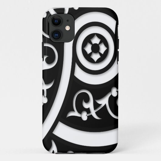 Coques Case-Mate iPhone Rétro conception noire et blanche géniale (Dos)
