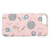 Coques Case-Mate iPhone Retro Confetti Memphis Motif rose (Dos (Horizontal))