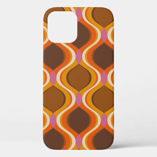 Coques Case-Mate iPhone Retro courbe sans couture motif. wallp style les a (Verso)