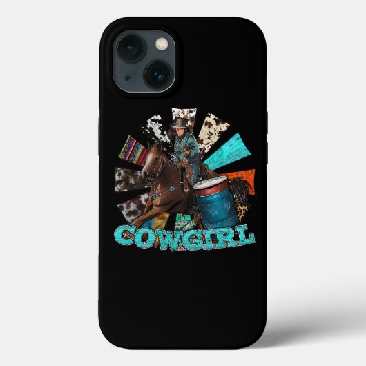 Coques Case-Mate iPhone Retro Cowgirl équitation Cheval Cowhide Cheval Cou (Verso)