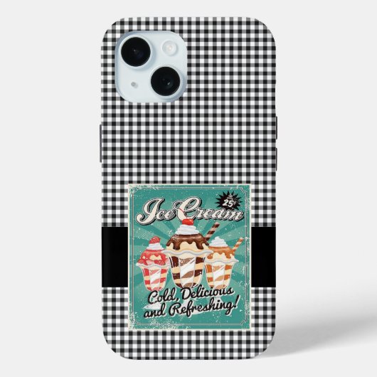 Coques Case-Mate iPhone Rétro Crème de glace (Verso)