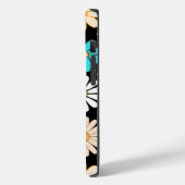 Coques Case-Mate iPhone Retro Daisy Motif Simple.01. BG noir (Verso / Gauche)