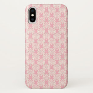 Coque iPhone X Rétro damassé florale