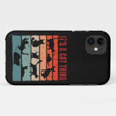 Coques Case-Mate iPhone Retro de la collection de chats (Dos (Horizontal))