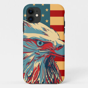 Coques Pour iPhone Rétro drapeau patriotique américain d'Eagle