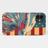 Coques Case-Mate iPhone Rétro drapeau patriotique américain d'Eagle (Dos (Horizontal))