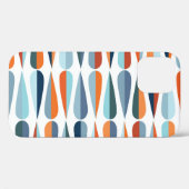 Coques Case-Mate iPhone Rétro du milieu du siècle, goutte forme motif. (Verso (horizontal))