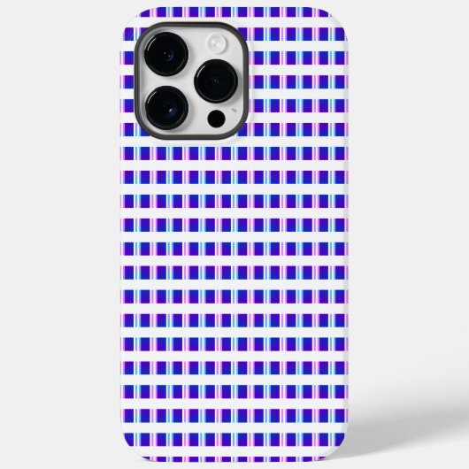 Coques Case-Mate iPhone rétro électrique rayé bleu & violet (Verso)