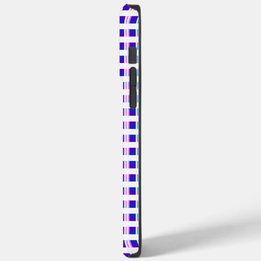 Coques Case-Mate iPhone rétro électrique rayé bleu & violet (Verso / Gauche)