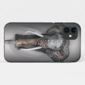 Coques Case-Mate iPhone Rétro éléphant mignon de fleur (Dos (Horizontal))