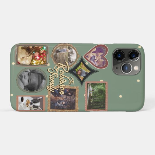 Coques Case-Mate iPhone Retro Family 8 Photo Collage CUSTOM (Dos (Horizontal))