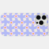Coques Case-Mate iPhone Rétro Fleur Géométrique Violet Periwinkle des anné (Verso (horizontal))