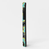 Coques Case-Mate iPhone Rétro fleur moderne Teal et chaux (Dos/Gauche)