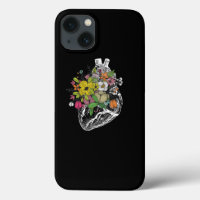 Retro Floral Anatomique Coeur Humain Pour Femmes
