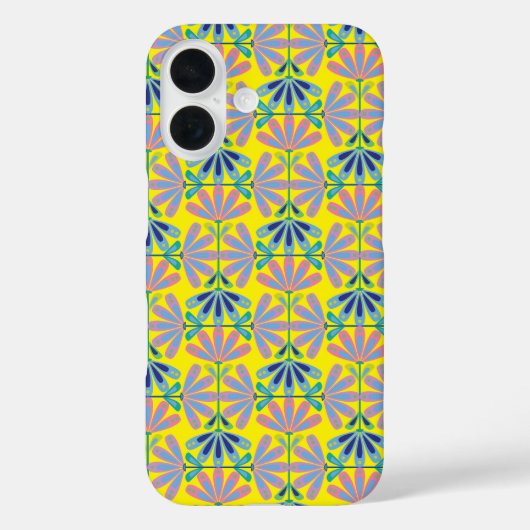 Coques Case-Mate iPhone Retro Floral Series Jaune (Verso)