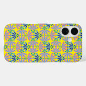 Coques Case-Mate iPhone Retro Floral Series Jaune (Verso (horizontal))