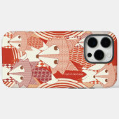 Coques Case-Mate iPhone Retro Fox Art Rouge Retro personnalisé (Verso (horizontal))