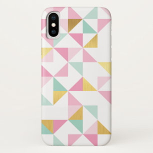 Case-Mate iPhone Case RETRO GEOMETRIC triangle motif or menthe rose