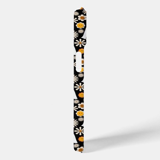 Coques Case-Mate iPhone Retro Ghost Flowers Halloween Seamless Pattern (Verso / Droite)