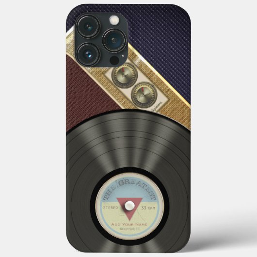 Coques Case-Mate iPhone Retro Gramophone Musique Vinyle Vintage Record (Verso)