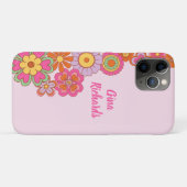Coques Case-Mate iPhone Retro Groovy des années 60 Hippie (Dos (Horizontal))