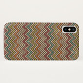 Coques Case-Mate iPhone Retro Grunge Chevron Motif (Dos (Horizontal))