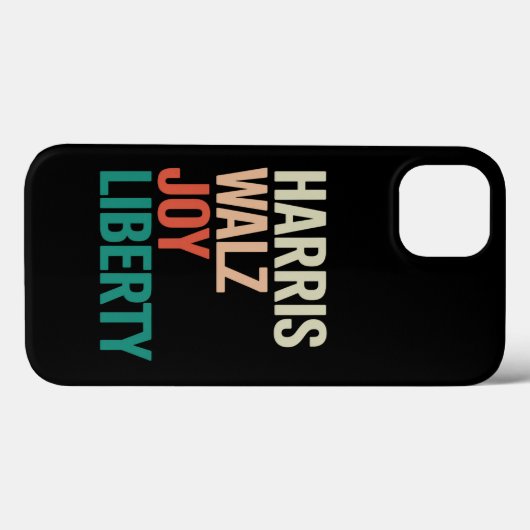 Coques Case-Mate iPhone Retro Harris Waltz 2024 Harris Walz Joy Liberty (Verso (horizontal))