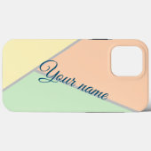 Coques Case-Mate iPhone Retro Les années 70 rose turquoise Pastel Bloc de  (Verso (horizontal))