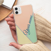 Coques Case-Mate iPhone Retro Les années 70 rose turquoise Pastel Bloc de 