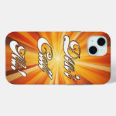 Coques Case-Mate iPhone Retro les années 70 Style Orange Sunrays "Don't Ca (Verso (horizontal))