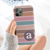 Coques Case-Mate iPhone Retro les années 70 Super Stripes Monogram Branché