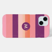 Coques Case-Mate iPhone Retro look monogramme landes de bonbons (Verso (horizontal))