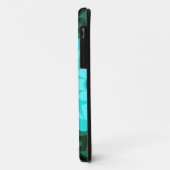 Coques Case-Mate iPhone Retro Mandala Flower bleu et vert (Dos/Gauche)