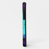Coques Case-Mate iPhone Retro Mandala Flower bleu violet et vert (Dos/Gauche)