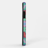 Coques Case-Mate iPhone Retro Mandala Flower Blue Rouge et Turquoise (Dos/Droite)