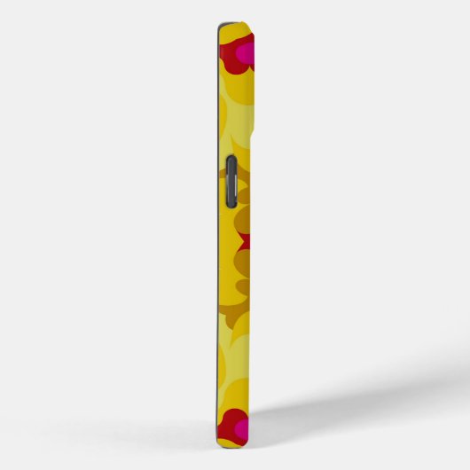 Coques Case-Mate iPhone Rétro Mandala jaune bleu et rose (Verso / Droite)