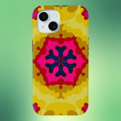Coques Case-Mate iPhone Rétro Mandala jaune bleu et rose
