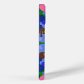 Coques Case-Mate iPhone Rétro Mandala Vert bleu et rose (Verso / Droite)