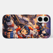 Coques Case-Mate iPhone Retro Mecha Pilot City Battle (Verso (horizontal))