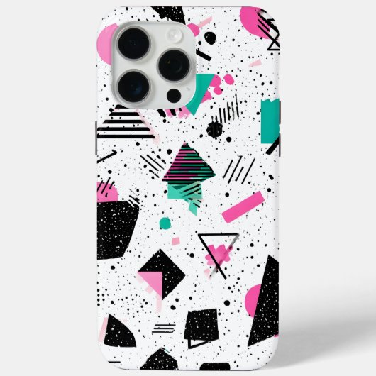 Coques Case-Mate iPhone Retro Memphis Geometric Pattern (Verso)