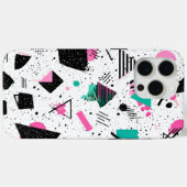 Coques Case-Mate iPhone Retro Memphis Geometric Pattern (Verso (horizontal))