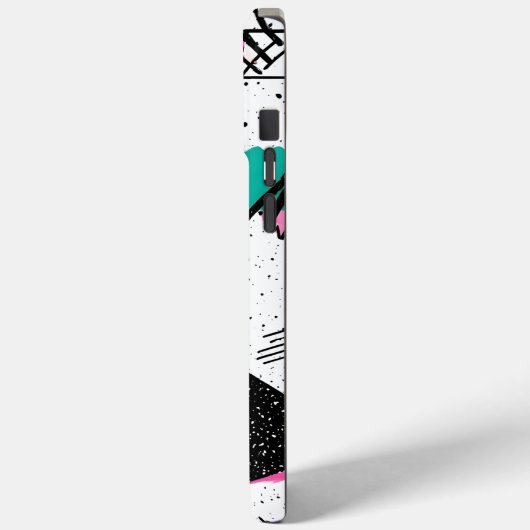 Coques Case-Mate iPhone Retro Memphis Geometric Pattern (Verso / Gauche)