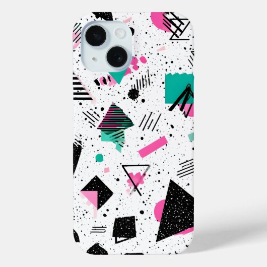 Coques Case-Mate iPhone Retro Memphis Geometric Pattern (Verso)