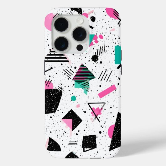 Coques Case-Mate iPhone Retro Memphis Geometric Pattern (Verso)