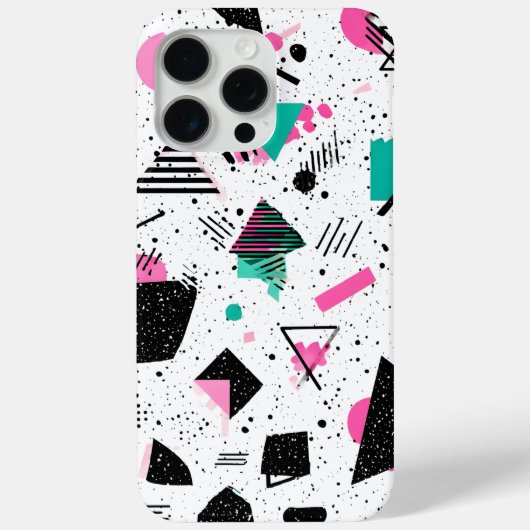 Coques Case-Mate iPhone Retro Memphis Geometric Pattern (Verso)