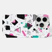 Coques Case-Mate iPhone Retro Memphis Geometric Pattern (Verso (horizontal))