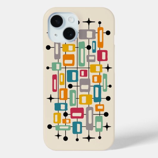 Coques Case-Mate iPhone Retro Mid-Century Moderne Abstrait (Verso)