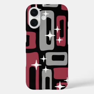Coques iPhone 16 Retro Mid-Century Moderne Abstrait