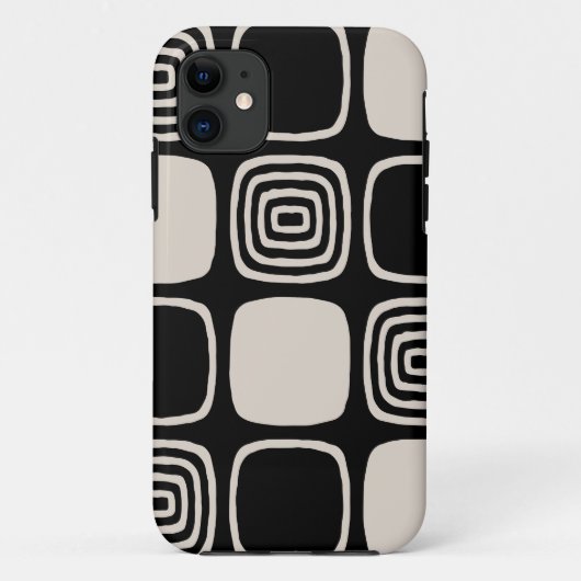 Coques Case-Mate iPhone Retro Mid-Century moderne géométrique Abstrait (Dos)