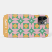 Coques Case-Mate iPhone Retro Mid Century Motif Vert personnalisé (Dos (Horizontal))